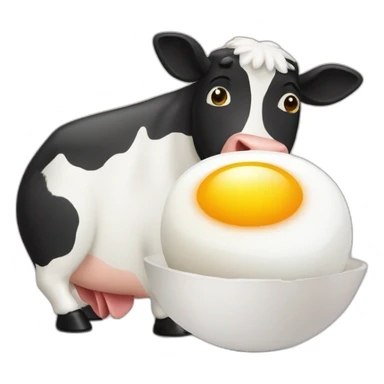 vache et oeuf sticker