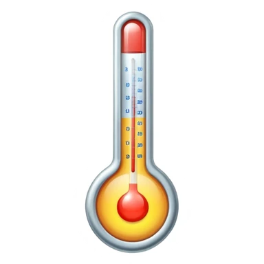 a medical thermometer whose temperature has risen too much high sticker