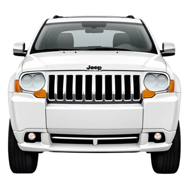 White 2009 jeep grand Cherokee  sticker