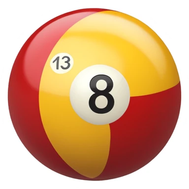 2 numbered billiard ball  sticker