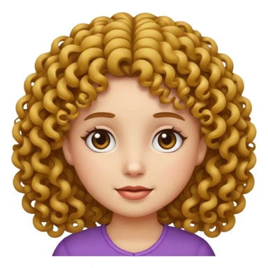 Emoji de chica con pelo rizado  sticker