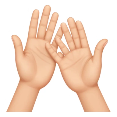 Two hands touching all finger tips sticker