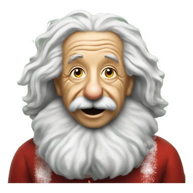 albert einstein as santa claus sticker