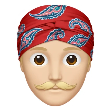 head bandana,Red, Negative: Character. sticker