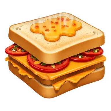 spicy sucuk sandwich object icon, toasted bread, sliced spicy sucuk inside, melted cheese, red chili peppers, steam coming out, 3D cartoon, mobile game icon style, centered, clean background, soft shadow, no text, no watermark
 sticker