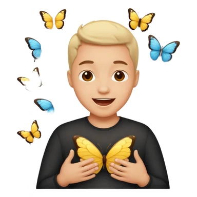 Butterflies on the stomach feeling sticker