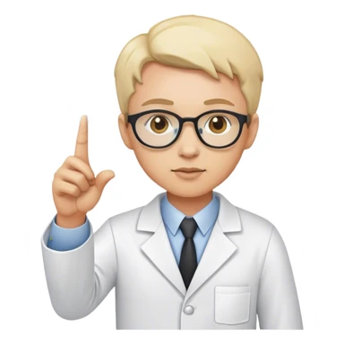 quiero como a un cientifica conocida señalando con un puntero  sticker