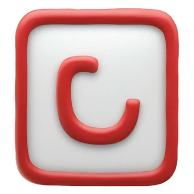 red square inside it white D letter  sticker