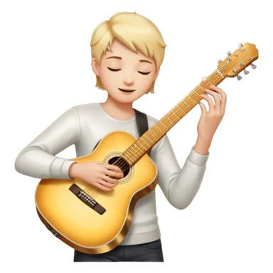cinematic-realistic-guitar,-polished-metal,-warm-golden-reflections-dancing-along-its-surface,-soft-hands-carefully-positioned-over-the-keys,-glowing-with-an-elegant-and-airy-charm. sticker