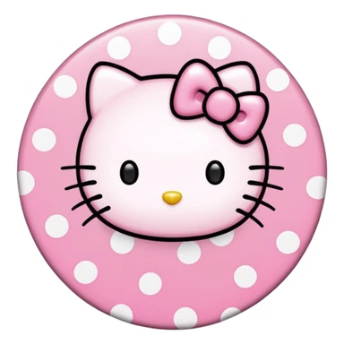 Hello kitty en puntitos para pegar y copiar sticker