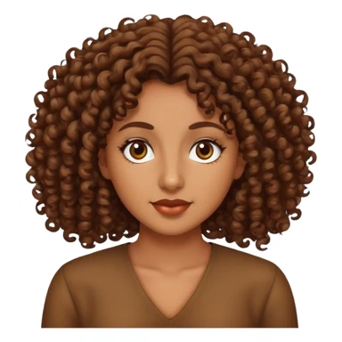 Mujer morena pelo rizado sticker