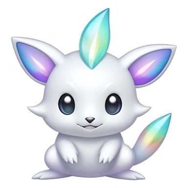  Iridescent white pale fakemon sticker