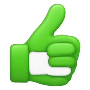 normal thumbs up emoji but green sticker