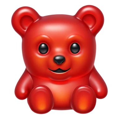 Black and red gummybear with devil horns sticker