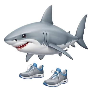 Un requin avec des chaussures  sticker