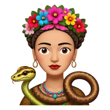 Frida Kahlo with snake sticker