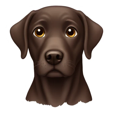 Chocolate Labrador with grey eyebrows sticker