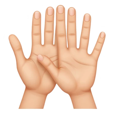 Two hands touching all finger tips sticker