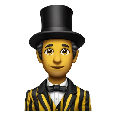 Drew in black and yellow stripped shirt with Abraham Lincoln hat sticker