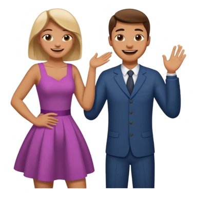 A Man Slapping a woman on her butt sticker