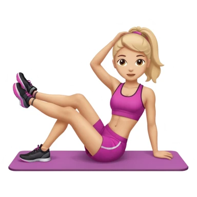 girl working out abs workout situps  sticker