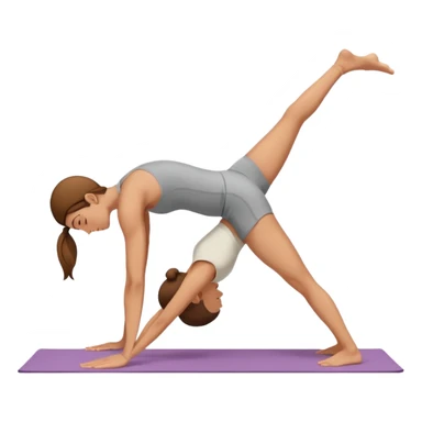 downward dog yoga pose sticker