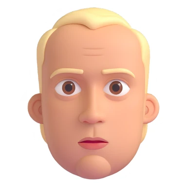 Hank J. Wimbleton, 3D emoji style, neutral expression sticker