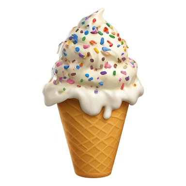 ice cream in a cup with sprinkles and toppings sticker