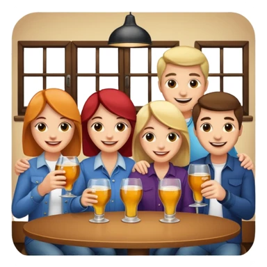 Friends with alcohol sticker