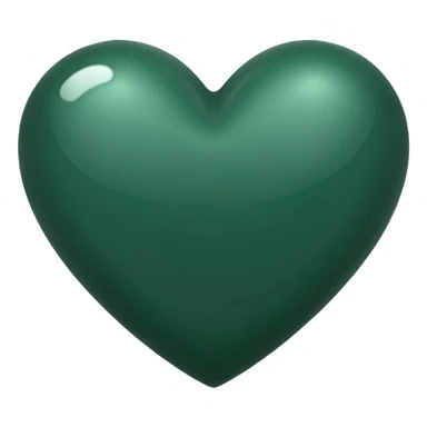 Dark green heart emoji sticker