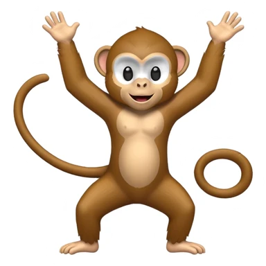Monkey dancing with 1 tail sticker