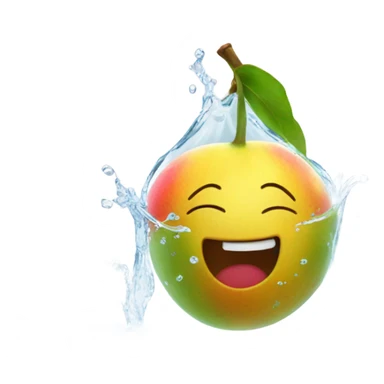 translucent transparent fruit in water sticker