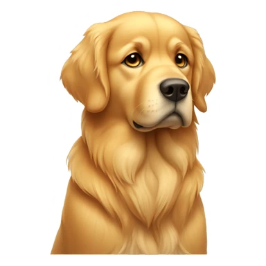 Golden retriever looking sad sticker