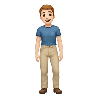 Laughing Man with brown spot on pants sticker