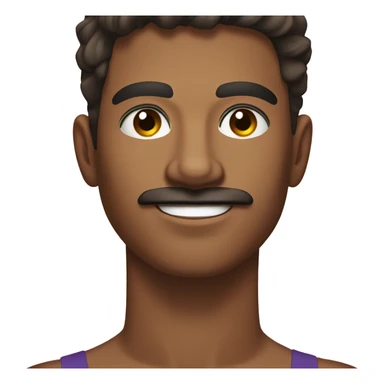 brown skin young man with mustache dark brown eyes laying on beach sticker