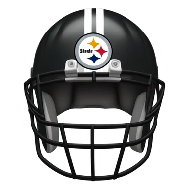 Steelers helmet with logo sticker