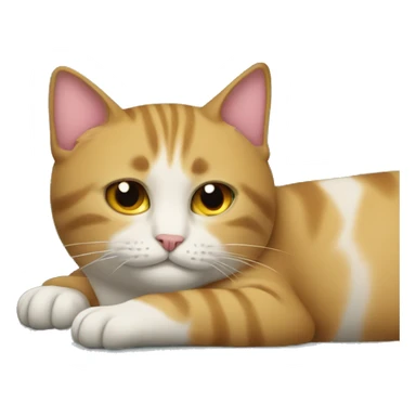 cat lying on the sofa sticker