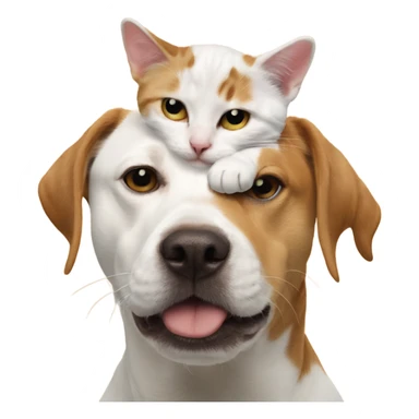 Cat on dogs back  sticker
