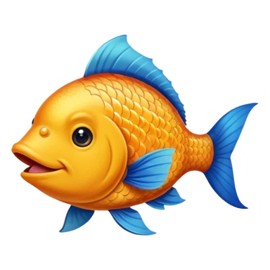 Fish with dog nose and ears sticker