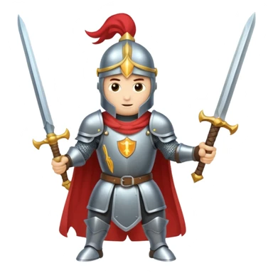 Battle mage: a knight in armor wielding both sword and magic sticker
