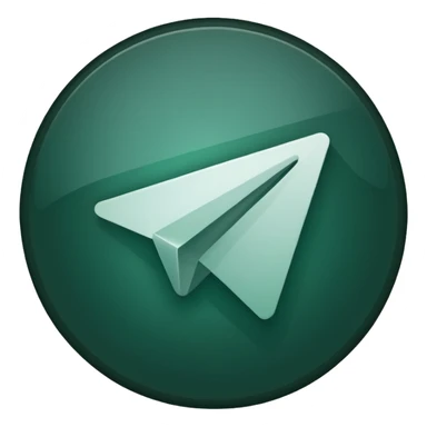 
dark green telegram logo icon without background sticker