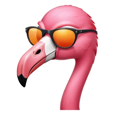 flamingo with sunglas sticker
