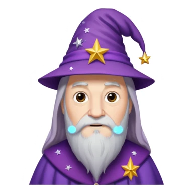 dumbledore wear purple magic hat sticker