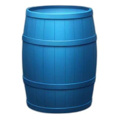 blue barrel of glass sticker