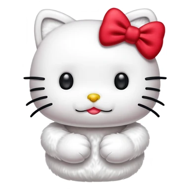 Fait un emoji comme hello kitty à la perfection en dessin normal sans 3d sticker