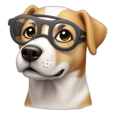 Chien avec lunette sticker