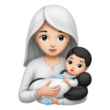 Newborn B&W with female sticker