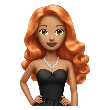 glamorous ginger barbie  sticker
