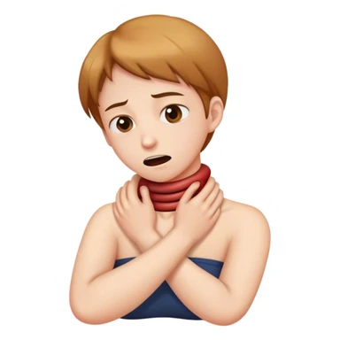 Human strangling neck  sticker