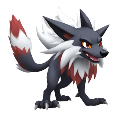  Incineroar Zoroark Lycanroc Fakemon sticker